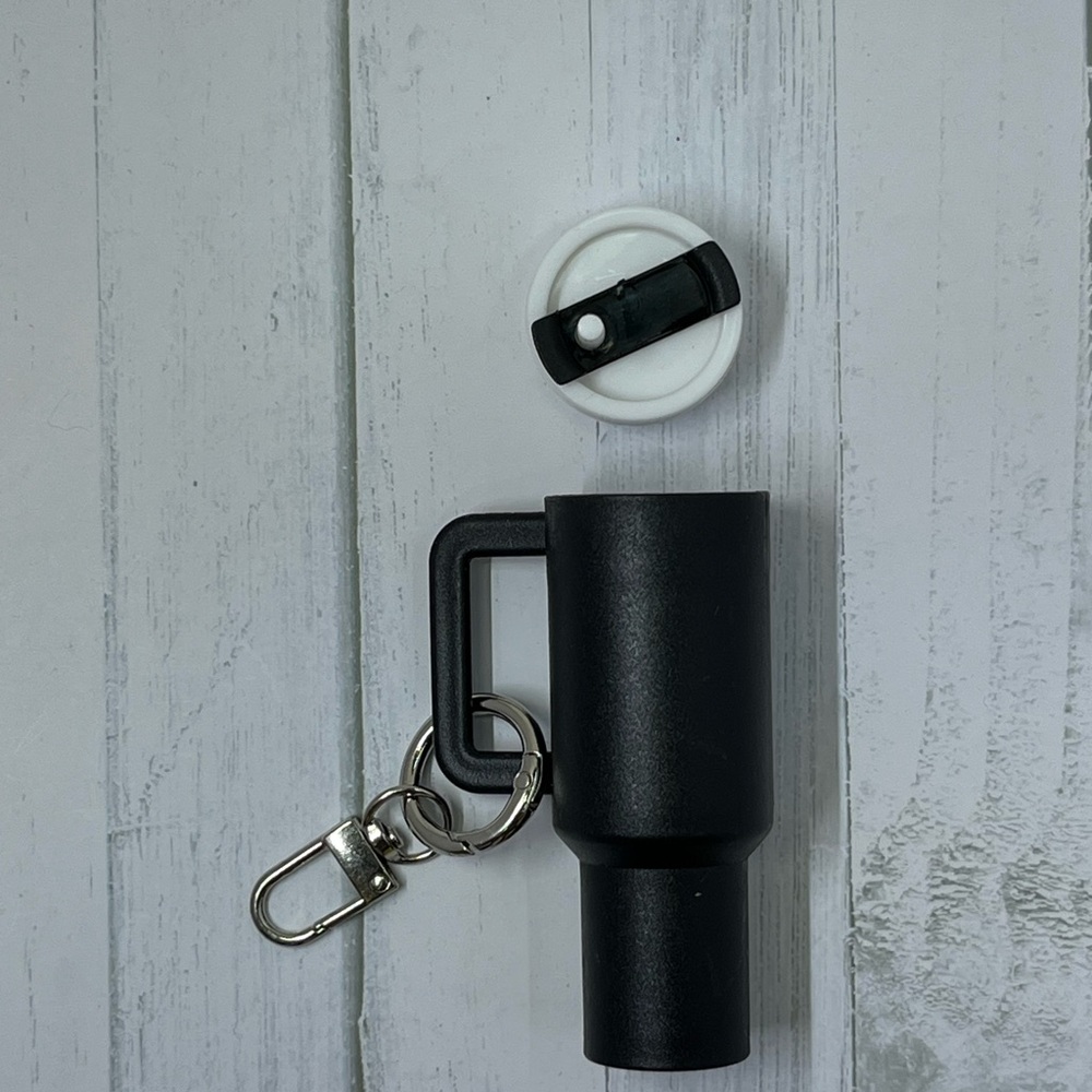 Black Mini Tumbler Keychain